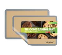 Nutrichef tapete de silicona para hornear, Antiadherentes, Resistentes al horno hasta 240°C, Aptas para congelador y lavavajillas, Set de 2