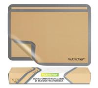 NutriChef Tapetes de Silicona para Hornear, Juego de 2, Mediano 42 x 29 cm | Antiadherente, Apta para Congelador y Lavajillas, Resistente al Horno Hasta 240°C