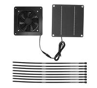 NutriEss Kit de ventilador de panel solar de 10 W, 12 V, sistema de refrigeración portátil de alta velocidad con red de protección de cable de 150 cm, silicio monocristalino para ventilación de casas