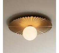 Nuura Aps Aplique de pared Nuura Liila Muuse, Ø 42 cm, IP44, dorado/ópalo