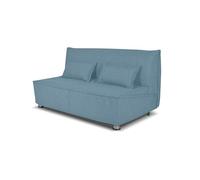 Nuvole di Sonno - Sofá cama Levante de 3 plazas con colchón de matrimonio de 160 x 190 cm, listo con somier electrosoldado plegable, revestimiento desenfundable, 2 cojines de regalo, fabricado en