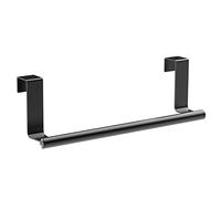 NUWIQ Toallero para Armarios, 36cm Toallero de Acero Inoxidable, Diámetro de Suspensión 2cm Toalleros de Cocina, Colgador Trapos Armarios y Alacenas para Cocinas y Baños, Negro