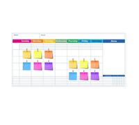 Nuyhadds Calendario de pizarra blanca | Pizarra blanca de 17 x 35 pulgadas, planificador semanal/mensual | Planificador mensual adhesivo, pizarra blanca multifuncional, herramienta de planificación