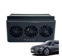 Nuyhgtr Car Window Fan, Auto Solar Circulation Fan, Three Head Cooling Ventilation System, Portable Sun-Powered Fresh Exhaust for RV, Truck and Sedan, 23 x 11,3 x 5 cm