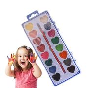 Nuyhgtr Heart Watercolor Paints, Watercolor Art Palette Kit, Heart Design Painting Kit, Watercolor Painting Set, Watercolor Craft Kit, Beginning Watercolorists Kit, Professional Watercolor Paints