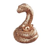 Nuyhgtr Snake Statue, Year of The Snake Figurine, Resin Snake Sculpture, Collectible Snake Decoration, Desktop Ornament, Unique Resin Snake Ornament for Gifting and Collecting
