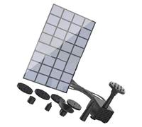 NVOQILIN 1 juego de bombas de fuente de energía solar para baños de pájaros de 2,5 W al aire libre con protección de funcionamiento en seco y 6 boquillas de resorte solar con boquillas