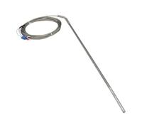 NVSFZGIYG Cable Trenzado de Metal Tipo FTARP08 PT100, Sensor Temperatura RTD con Funda sonda Flexible 300mm(A 4mm Diameter)