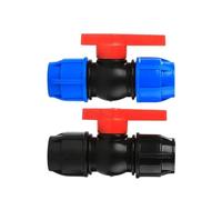 NVSFZGIYG Conector de válvula rápida tubería Agua plástico, Accesorios válvulas Bola Tubo PP, 20/25/32/40/50/63mm, 1 Uds(BLU,Pipe 32mm)