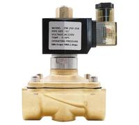 NVSFZGIYG Válvula Solenoide Normalmente Abierta de latón G3/8 "a G2 NBR EPDM VITON Seal AC220V DC12V 24V IP65 válvula Agua Resistente a Altas temperaturas(AC 380V-VITON)