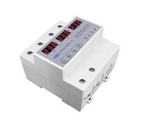 NVSFZGIYG Voltímetro selector de Fase riel DIN trifásico 3P+N 100 A con protección Ajustable contra sobretensión y subtensión, Monitor Protector relés