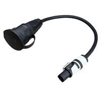 NWP - Adaptador PowerCON NAC3FXXB a Conector Schuko (3 x 1,5 mm², 0,5 m), Color Gris