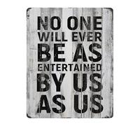 NWPNLXEA Friends Humor Tin Sign No One Will Ever Be As Entertained By As Vintage Retro Metal Wall-Art For Family Room 8 X 12 in
