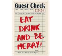 NWPNLXEA Funny Holiday Cheers Metal Sign Retro Diner Wall Decor for Kitchen Bar Home Dining Room 8 X 12 in