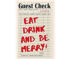 NWPNLXEA Funny Holiday Cheers Metal Sign Retro Diner Wall Decor for Kitchen Bar Home Dining Room 8 X 12 in