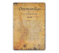 NWPNLXEA Ozymandias King of Kings Metal Tin Sign Percy Bysshe Shelley Poetry Quote Look on My Works Ye Mighty 8 X 12 inch