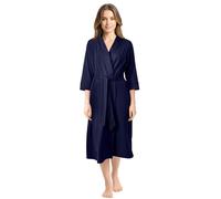 NY Threads - Albornoz de punto de lujo de mezcla de algodón para mujer (Large, Azul Marino)