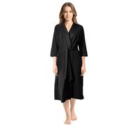 NY Threads - Albornoz de punto de lujo de mezcla de algodón para mujer, Mediano, Negro
