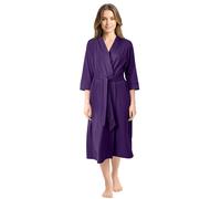 NY Threads - Albornoz de punto de lujo de mezcla de algodón para mujer (X-Large, Morado Real)