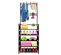 Nyana Recibidor Organizador Entrada 5 Baldas Zapatero 20 Pares 8 Colgadores Ropa Abrigos Chaquetas