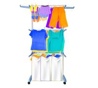 Nyana Tendedero Plegable Vertical XXL con Ruedas Multifuncional 4 Niveles y Alas Plegables