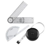 NYGGTYK Regla De Ángulo De 1 Pieza, 1 Pieza Mini Cape Medete Y 1 Pieza De La Regla De Los Dedos, Herramienta De Medición Multifuncional, Regla De Medición del Cuerpo, Accesorios De Dibujo
