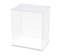 Nynelly Vitrina de acrílico para coleccionables, escaparate transparente con pie para Lego 75954, 76989, 43230, caja de plexiglás vitrinas para figuras Estatuas de juguetes, 35x25x40 cm, blanco