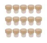 NyxSeat 15 tapones de botellas de vidrio y madera, a prueba de insectos, reutilizables, adecuados para champán, cerveza y vino