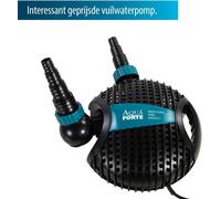 O-4.600: Bomba para estanque, 35 vatios, caudal máximo de 4,6 m3 por hora, altura máxima de elevación de 2,6 metros, longitud del cable de 10 metros, motor asíncrono, bombea partículas de suciedad