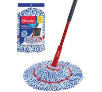O-Cedar MicroTwist MAX - Mopa giratoria de Microfibra con 1 Recambio Adicional, Cuenta con escurrido Manos Libres, Cabezal de fregona Extragrande de 18 Pulgadas, Seguro en Todos los Tipos de Suelo,