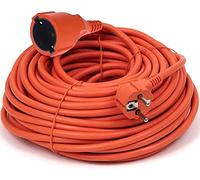O&W Security Cable alargador profesional de 20 m - Schuko (tipo F) 16 A/250 V, IP44 exterior, 1,5 mm², flexible y resistente, color naranja