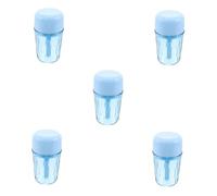 OATIPHO 5 Piezas Soporte de Cepillos de Dientes Portátil y Vaso Plástico Azul para Viaje y Hogar con Tapa Protectora y Bandeja Recoge Líquidos Organizador Multiusos para Cepillo Pasta y