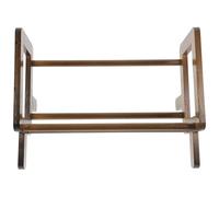 OATIPHO Soporte para Libros de Escritorio Pequeño de Madera Color Madera de ala de Pollo, Estante Organizador Multifuncional para Revistas y CD, Estantería Compacta para Oficina y Sala
