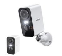 OBA Cámara Wi-Fi Interior/Exterior con batería inalámbrica, cámara con Faro y Alarma, visión Nocturna a Color, detección de Movimiento Personal, Sirena, Audio de 2 vías, Funciona con Alexa