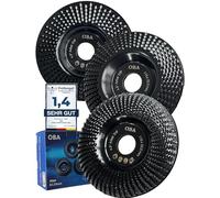 OBA Muela Amoladora 115mm, 3 Pedazos OBA Discos Madera Amoladora Discos para Amoladoras Angulares de Carburo de Tungsteno,molienda tallado