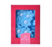 Oblea de nomeolvides en forma de flor, color azul, 70 uds.
