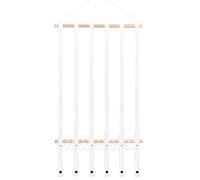 Obotsnoi Organizador de lazos de madera para el pelo con 6 cintas de algodón extraíbles, accesorios para decoración de pared para dormitorio de niñas, organizador de clips de cinta de algodón, S, como