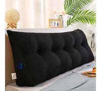 OBTUSS Almohada de apoyo de posicionamiento grande para cama, cabecero de cama, sofá, cojín triangular de cuña para respaldo, almohadas lumbares extragrandes con funda extraíble de terciopelo