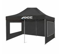 Occ Motorsport Pared Lateral para Carpa Negra con Ventana 6x2 m Oxford 420