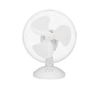 Oceanic Ventilador de Mesa 30W Oscilante, Diámetro 23 cm, 2 Velocidades, Inclinable, Rejilla Protectora, Blanco