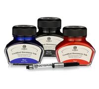 Octopus Fluids 3 x 30 ml Document Ink Black, Blue, Red, zert. según DIN ISO 12757-2