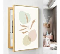Ocultar Contador Tapa Decorativa Tapa Del Medidor Eléctrico Montaje En Pared Modernos Caja Eléctrica Contadores De Caja Cubierta Con Marco PS Apto Para Comedor Salón(Gold-Right,50cm*70cm)