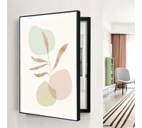 Ocultar Contador Tapa Decorativa Tapa Del Medidor Eléctrico Montaje En Pared Modernos Caja Eléctrica Contadores De Caja Cubierta Con Marco PS Apto Para Comedor Salón(Black-Left,50cm*60cm)