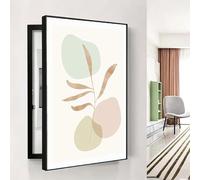 Ocultar Contador Tapa Decorativa Tapa Del Medidor Eléctrico Montaje En Pared Modernos Caja Eléctrica Contadores De Caja Cubierta Con Marco PS Apto Para Comedor Salón(Black-Right,40cm*60cm)
