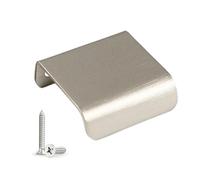 Oculto, tiradores de dedo para gabinete, mango de 4.7 x 1.5 x 0.7 pulgadas con montaje trasero, herrajes de aluminio, unidad de cajón con acabado mate, perilla de muebles para cocina
