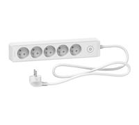 Odace Cable de Extensión 5 Enchufes con Conector 1,5m ST9351W