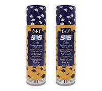 Odif - Pegamento temporal para tejido 505 en aerosol, ideal para patchwork, bordado y costura, sin ácido, ECO PASSPORT OEKO-TEX certificado - Fabricado en Francia, 2 x 250 ml