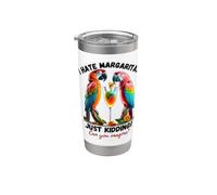 Odio Margaritas Solo es broma, ¿te imaginas? Beber diversión Vaso térmico de acero inoxidable de doble pared