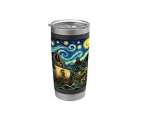 Odisea Antiguo griego Van Gogh Noche estrellada Odiseo Vaso térmico de acero inoxidable de doble pared