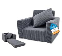 Odolplusz Sillón infantil plegable, minisillón infantil, silla para niños, muebles infantiles para habitación infantil, color grafito de pana